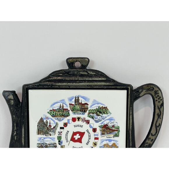Vintage Villeroy And Boch Teapot Trivet Suisse Schweiz Svizera Switzerland - Picture 4 of 13